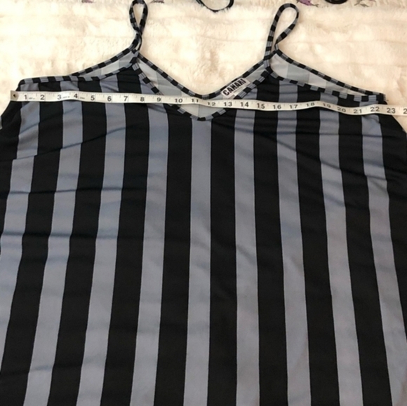 Canari Plus Size Black Jade Striped Harem Jumpsuit Romper 3x - Picture 8 of 11